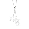 Thumbnail Image 1 of Star Dangle Necklace Sterling Silver 18&quot;