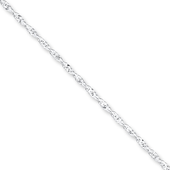 Singapore Anklet Solid Sterling Silver 9"