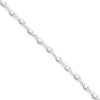 Thumbnail Image 1 of Beaded Anklet Solid Sterling Silver 10&quot;