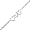 Thumbnail Image 0 of Heart Anklet Sterling Silver 9"