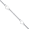 Thumbnail Image 1 of Heart Anklet Solid Sterling Silver 10&quot;