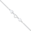 Thumbnail Image 0 of Heart Anklet Sterling Silver 9"