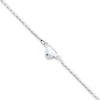Thumbnail Image 1 of Puffed Heart Anklet Solid Sterling Silver 9&quot;