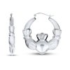 Thumbnail Image 1 of Claddagh Hoop Earrings Sterling Silver