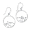 Thumbnail Image 1 of Circle Heart Earrings Sterling Silver