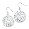 Thumbnail Image 1 of Circle Flower Earrings Sterling Silver