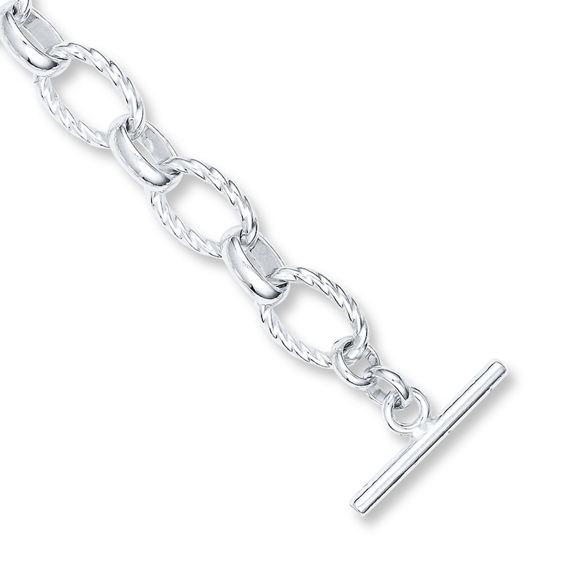 Main Image 1 of Oval Link Bracelet Sterling Silver 8.75&quot;