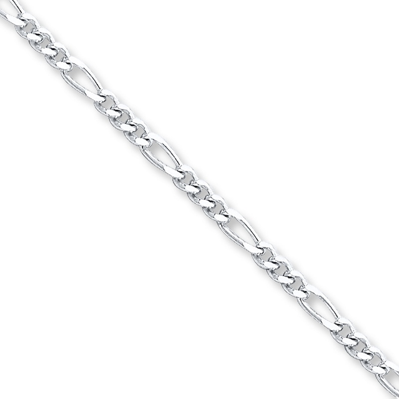 Figaro Chain Anklet Sterling Silver 10"
