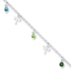 Thumbnail Image 1 of Dragonfly Anklet Solid Sterling Silver 10&quot;