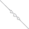 Thumbnail Image 0 of Heart Link Anklet Sterling Silver 10"-11"