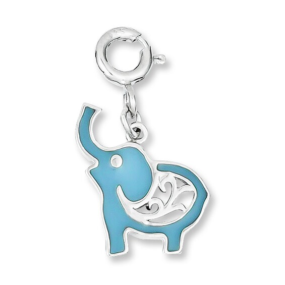 West Coast Jewelry Sterling Silver Enameled Elephant Charm West Coast Jewelry Sterling Silver Enameled Elephant Charm