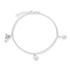 Thumbnail Image 1 of Heart, Star, and Dolphin Anklet Solid Sterling Silver 9&quot;