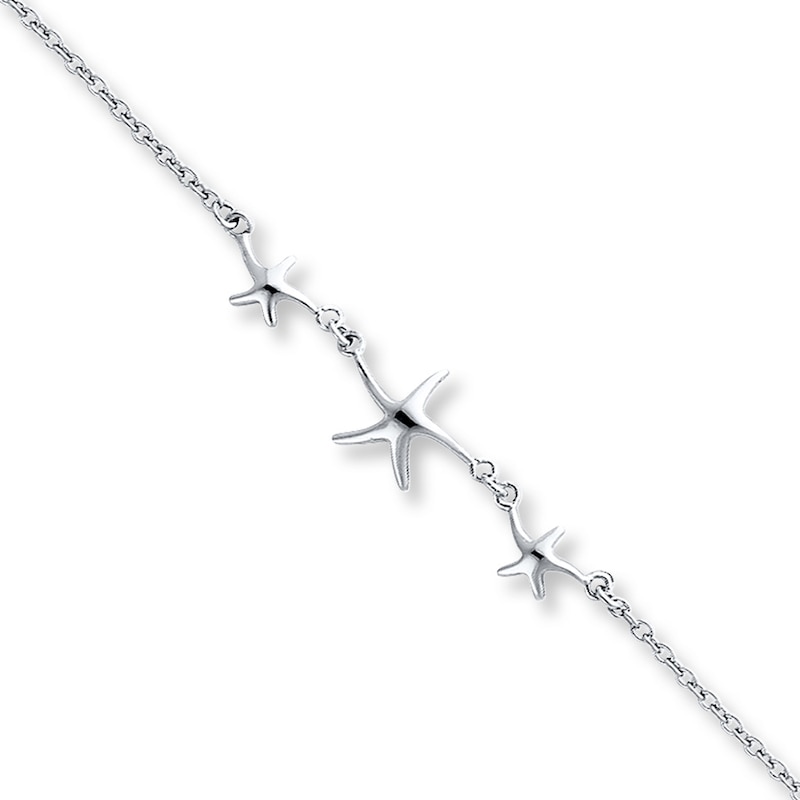 Main Image 1 of Star Anklet Sterling Silver