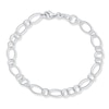 Thumbnail Image 1 of Oval Link Anklet Solid Sterling Silver 10&quot;
