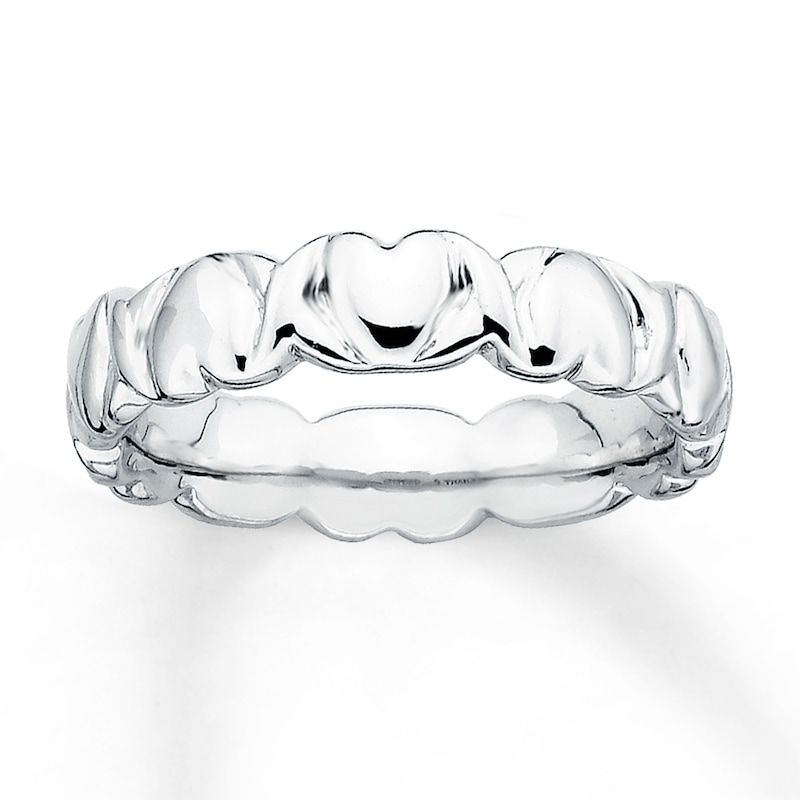 Main Image 1 of Stackable Heart Ring Sterling Silver
