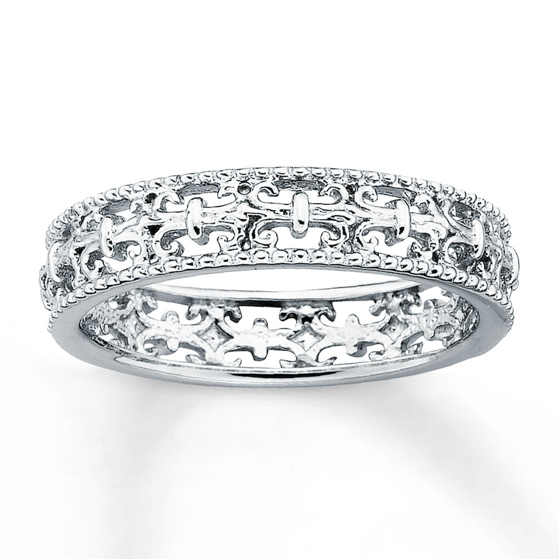 Stackable Ring Fleur-de-Lis Sterling Silver