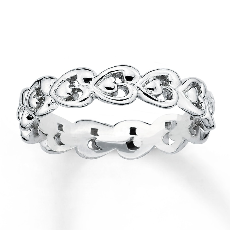 Main Image 1 of Stackable Heart Ring Sterling Silver