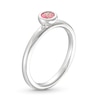 Thumbnail Image 2 of Stackable Ring Pink Tourmaline Sterling Silver