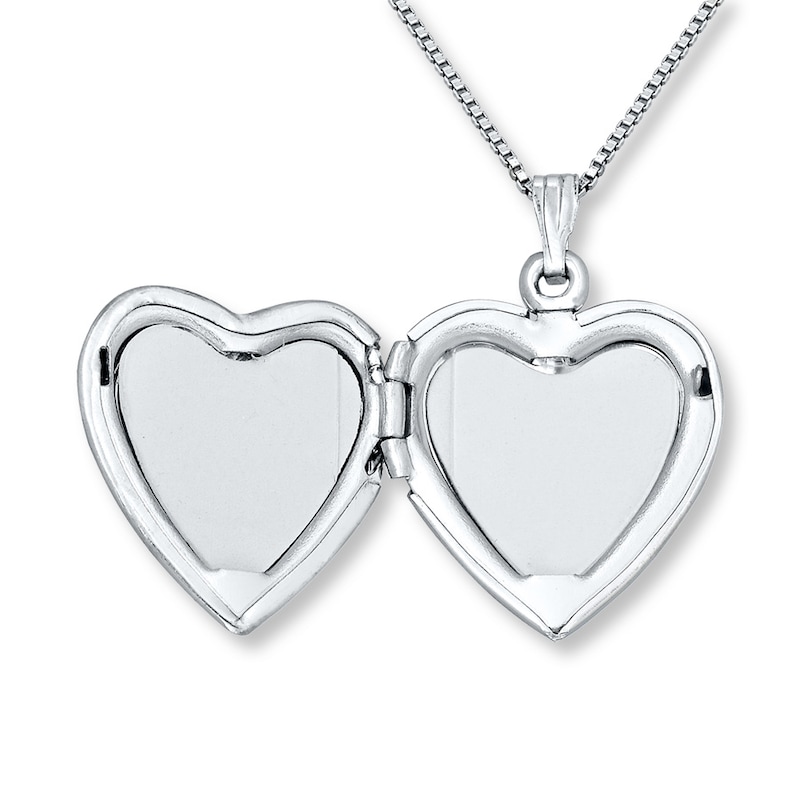 Main Image 2 of Butterfly Heart Locket Mother-of-Pearl Sterling Silver