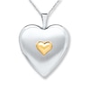 Thumbnail Image 1 of Heart Locket Sterling Silver & 14K Yellow Gold