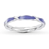 Thumbnail Image 1 of Stackable Ring Purple Enamel Sterling Silver