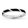 Stackable Ring Black Enamel Sterling Silver