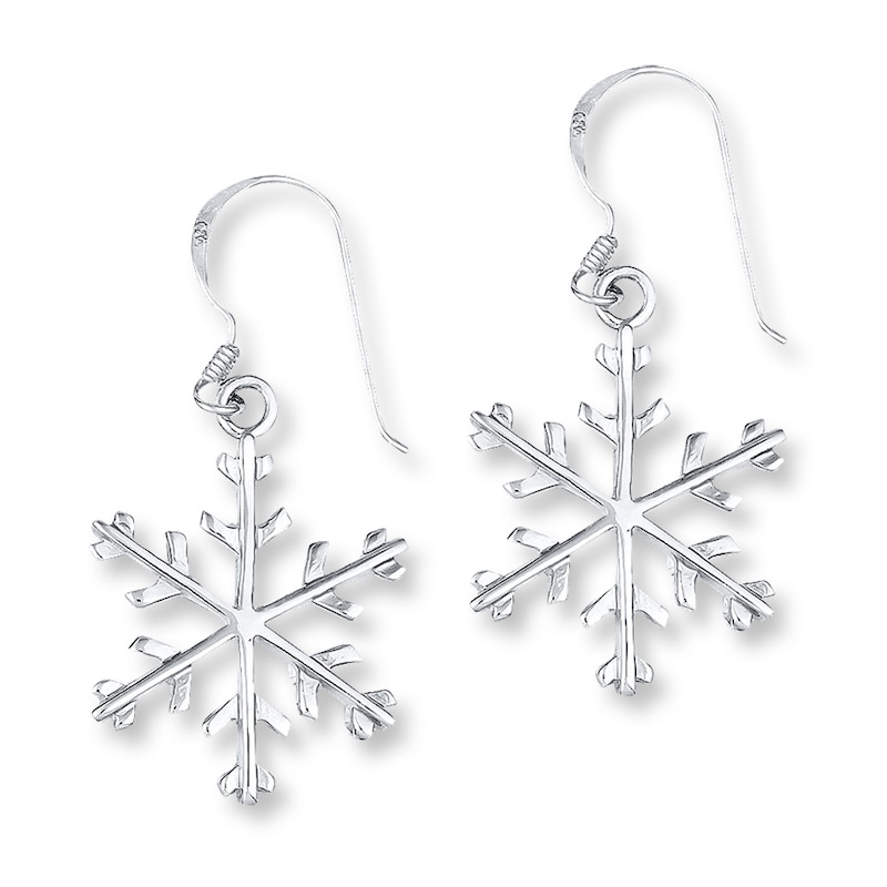 Snowflake Earrings Sterling Silver