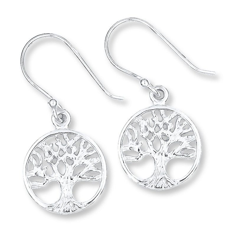Tree Earrings Sterling Silver