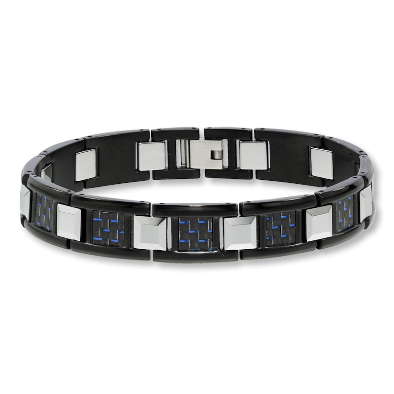 Men's Bracelet Tungsten Carbide Stainless Steel 8.75"