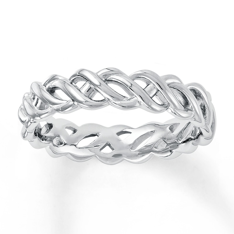 Main Image 1 of Stackable Ring Braided Design Sterling Silver