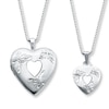 Thumbnail Image 0 of Mother/Daughter Necklaces Heart/Butterflies Sterling Silver