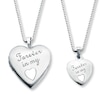 Thumbnail Image 1 of Mother/Daughter Necklaces &quot;Forever in My Heart&quot; Sterling Silver