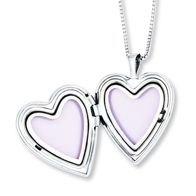 Main Image 2 of Mother/Daughter Necklaces Heart with Swirls Sterling Silver