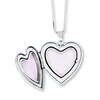 Thumbnail Image 2 of Mother/Daughter Necklaces Heart with Rose Sterling Silver