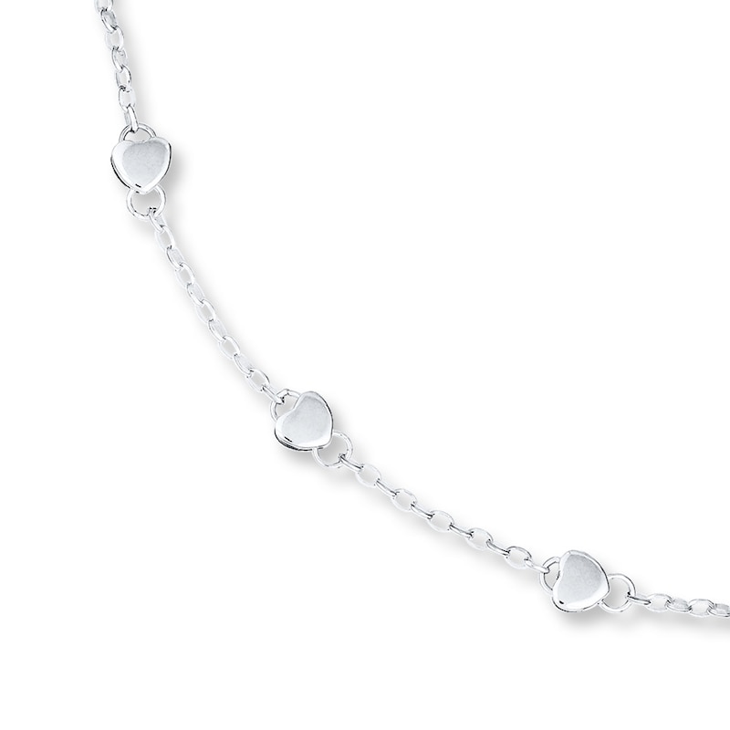 Main Image 1 of Child's Heart Bracelet Sterling Silver 6&quot;
