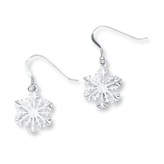 Snowflake Earrings Sterling Silver Kay