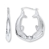 Thumbnail Image 0 of Dolphin Hoop Earrings Sterling Silver