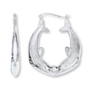 Thumbnail Image 1 of Dolphin Hoop Earrings Sterling Silver