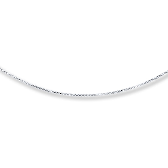 Popcorn Chain Necklace Solid Sterling Silver