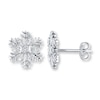 Thumbnail Image 0 of Snowflake Earrings 1/20 ct tw Diamonds Sterling Silver