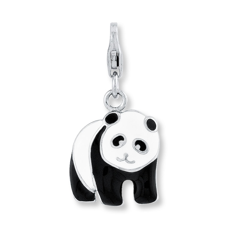 Panda Bear Charm Black/White Enamel Sterling Silver | Kay