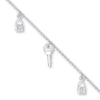 Thumbnail Image 0 of Lock & Key Anklet Sterling Silver 10"