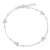 Thumbnail Image 1 of Dolphin Anklet Semi-Solid Sterling Silver 9&quot;