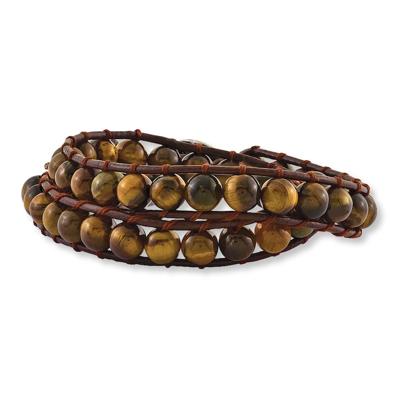 Main Image 1 of Wrap Bracelet Stainless Steel Leather