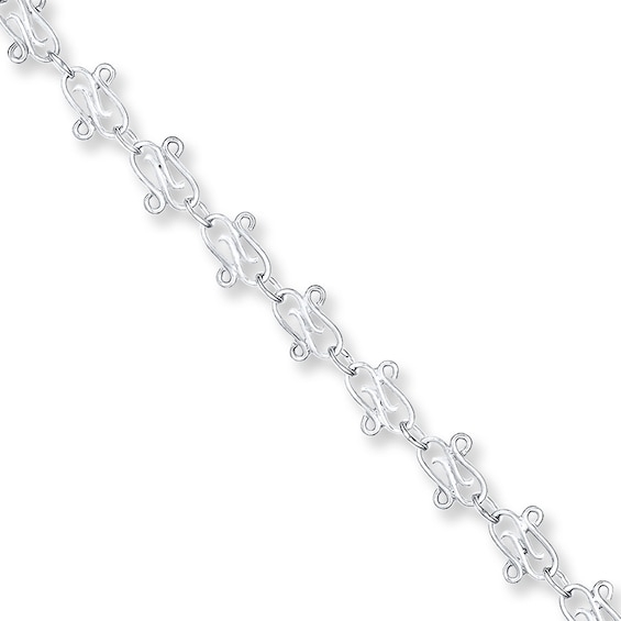 Solid Sterling Silver Anklet 10"