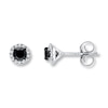 Thumbnail Image 1 of Diamond Earrings 1/2 ct tw Black & White Sterling Silver