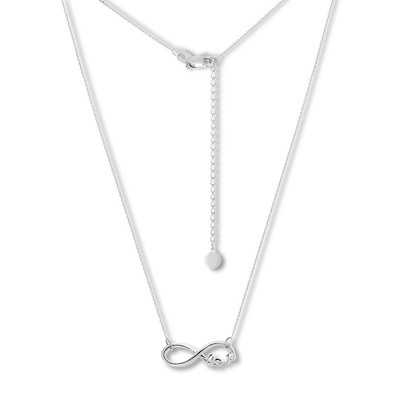 Main Image 1 of Infinity Love Necklace Sterling Silver