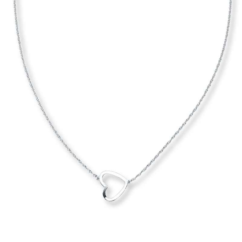 Main Image 1 of Heart Necklace Sterling Silver