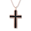 Thumbnail Image 0 of Men's Cross Necklace Two-Tone Stainless Steel