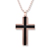 Thumbnail Image 1 of Men's Cross Necklace Two-Tone Stainless Steel